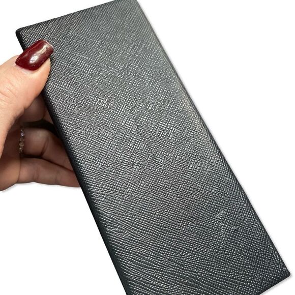 Prada Eyewear black square frame sunglasses logo sides Revolve in case $489 - Picture 11 of 16